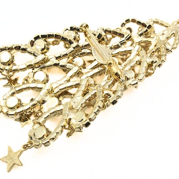 Kirks Folly LTD Edition 023/500 Rhinestones Massive 5" Gold Tone Dangle Brooch - Picture 8 of 10